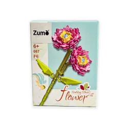 ENCASTRABLE FLOR DE TREBOL FLORIDO JDMZ-107 - ZUMO - ROJO