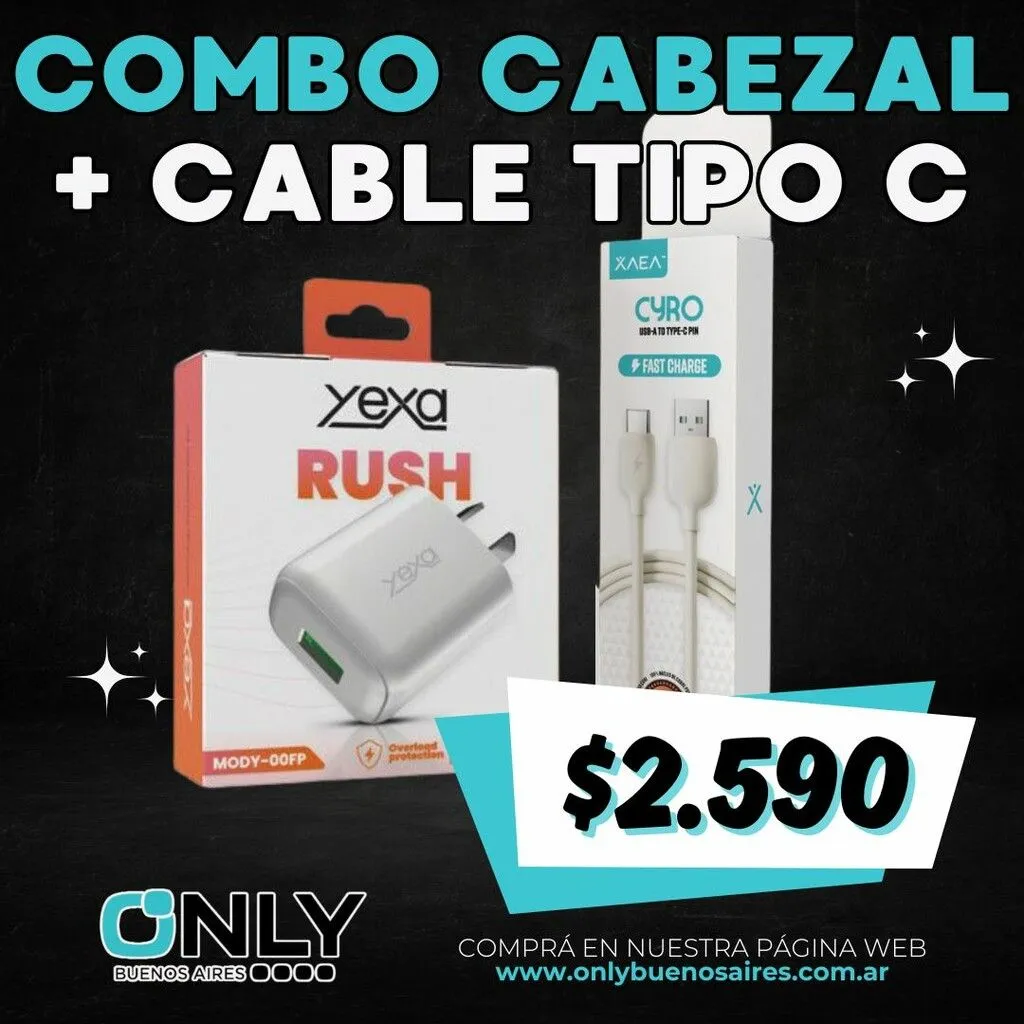COMBO CABEZAL RUSH + CABLE CYRO TC
