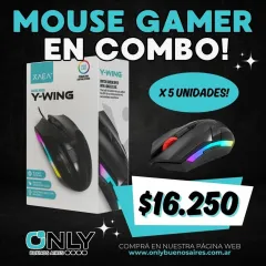 COMBO MOUSE GAMER ''Y-WING'' x 5 UNIDADES