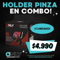 COMBO HOLDER PINZA DOBLE x 5 UNIDADES