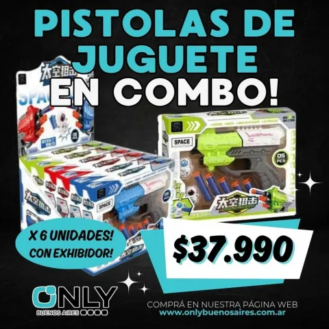 COMBO PISTOLA ESPACIAL MULTIDARDOS SARZ-006 x 6 UNIDADES