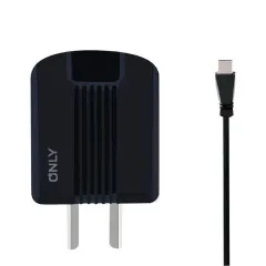 CARGADOR 220V ONLY MOD06 - 2 USB + CABLE V8 - NEGRO - foto 3