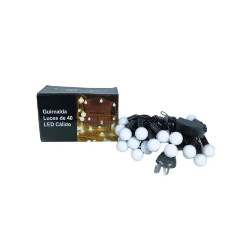 GUIRNALDA LUCES 40 LED CALIDA