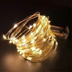GUIRNALDA ALAMBRE LED 3M LUZ CALIDA A PILA