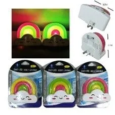 LUZ INFANTIL DE NOCHE ARCOIRIS Y NUBE QL-505
