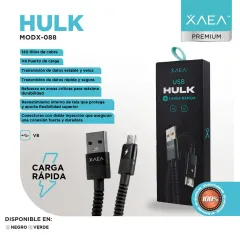 CABLE USB MODX-088 HULK V8 - XAEA - NEGRO - foto 4