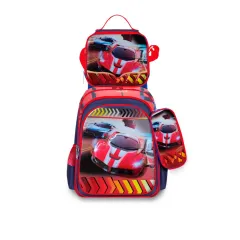 MOCHILA SET INFANTIL AUTO MODS-1120 - ST - ROJA