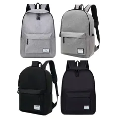 MOCHILA LISA ECONÓMICA MODS-1107 - ST - GRIS - foto 3