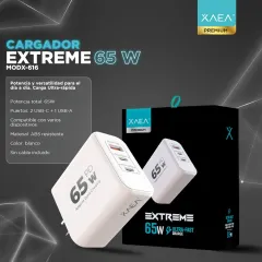 ADAPTADOR-CARGADOR 220V MODX-616 EXTREME - 6,2A - 1USB + 2TC - XAEA - BLANCO - foto 3