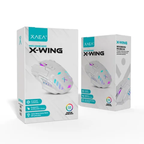 MOUSE GAMER MODX-053 X-WING- XAEA - BLANCO
