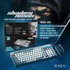 COMBO INALAMBRICO RECARGABLE W+BT MODX-064 - XAEA - GRIS - foto 4