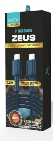 CABLE ZEUS TIPO C-C EDICION ESPECIAL MODX-00F2 - XAEA - DEEP BLUE