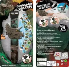 RELOJ INFANTIL CON PROYECTOR DINOSAURIO MOD.4 MODV-00I2 - VARIOS - VERDE