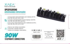 CARGADORES DE NOTEBOOK AUTOMATICO 9 PINES  CON TIPO C MODX-00KC - XAEA - NEGRO - foto 3