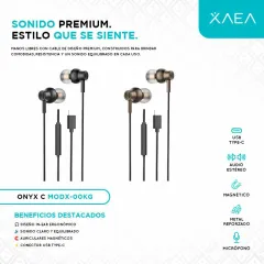 MANOS LIBRES CON TIPO C MODX-00KG - XAEA - DORADO (ONIX-C) - foto 3