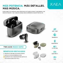 MANOS LIBRES TWS MODX-00M2 - XAEA - NEGRO (AXIS) - foto 5