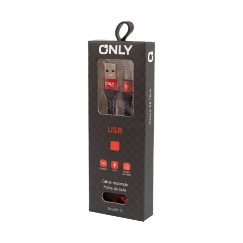 CABLE USB MOD 47 - TIPO C - 2.4 Amp ROJO