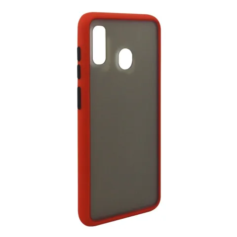 TPU BORDES COLORES MOD154 IP 8 ROJO