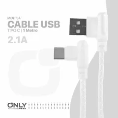 CABLE USB MOD 54 - ELE ONLY - TIPO C - BLANCO - foto 4