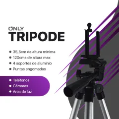 TRIPODE PARA CELULAR 1.2 M DE ALTURA - foto 4