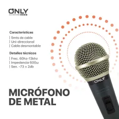 MICRÓFONO CON CABLE METAL - foto 4