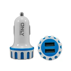 ADAPTADOR-CARGADOR 12V MOD34 - 2,4 AMP C/ 2 USB - AZUL - foto 2