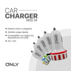 ADAPTADOR-CARGADOR 12V MOD34 - 2,4 AMP C/ 2 USB - VERDE - foto 4