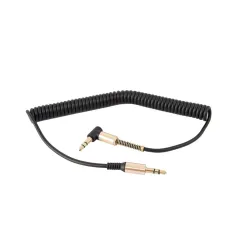 CABLE AUX 3,5 MOD69 - 1,8 METROS - SPIRAL - NEGRO - foto 3