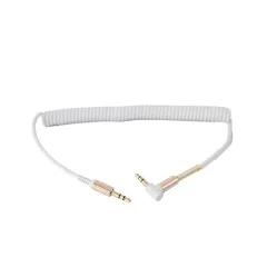CABLE AUX 3,5 MOD69 - 1,8 METROS - SPIRAL - BLANCO - foto 3