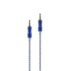 CABLE AUX 3,5 MOD75 - 2 METROS - METAL - AZUL - foto 2