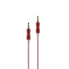 CABLE AUX 3,5 MOD75 - 2 METROS - METAL - ROJO - foto 3