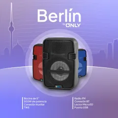 PARLANTE SMALL 5'' MOD LM-S465 BT - BERLIN - ROJO - foto 4