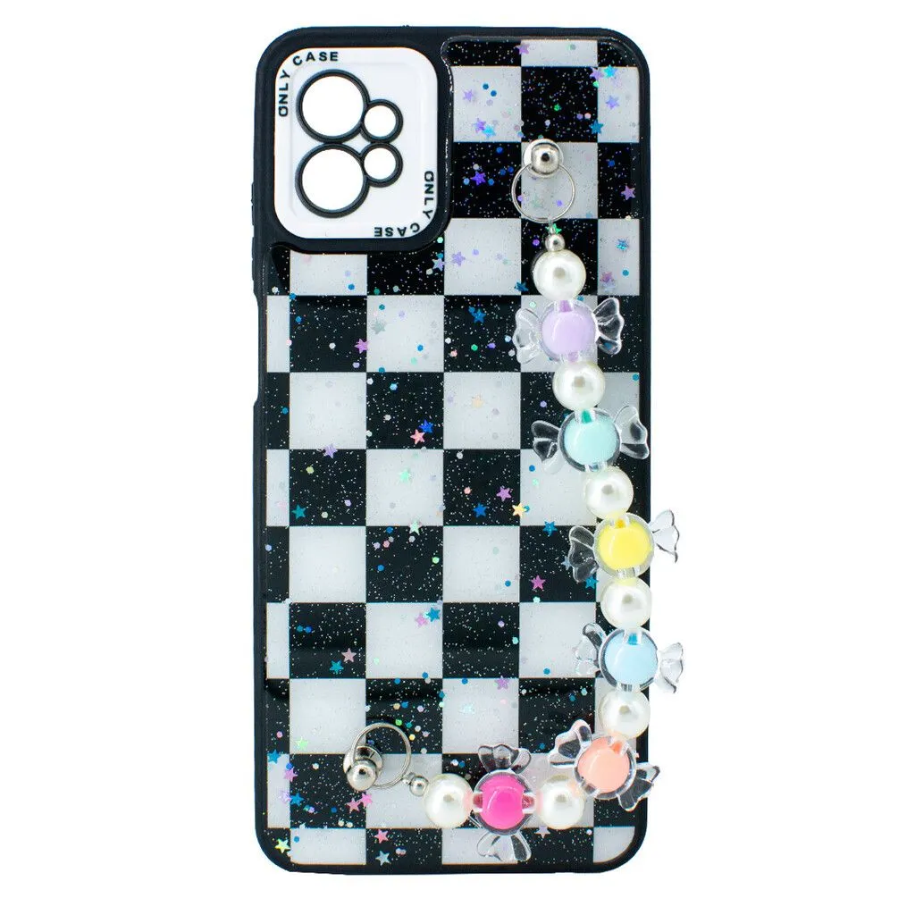 TPU MOD522 GLITTER CHAINS - MOT G42 - ONLY - CUADROS