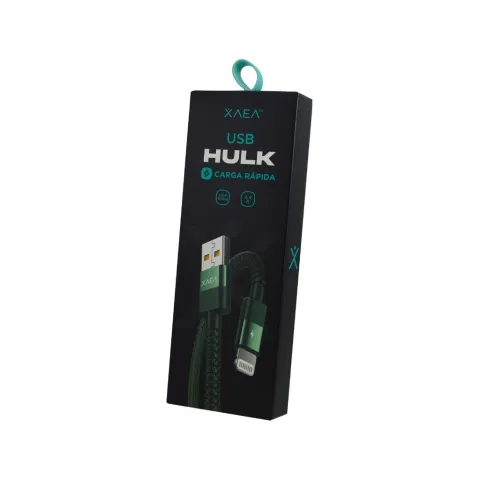 CABLE USB MODX-090 HULK LIGHTNING - XAEA - VERDE