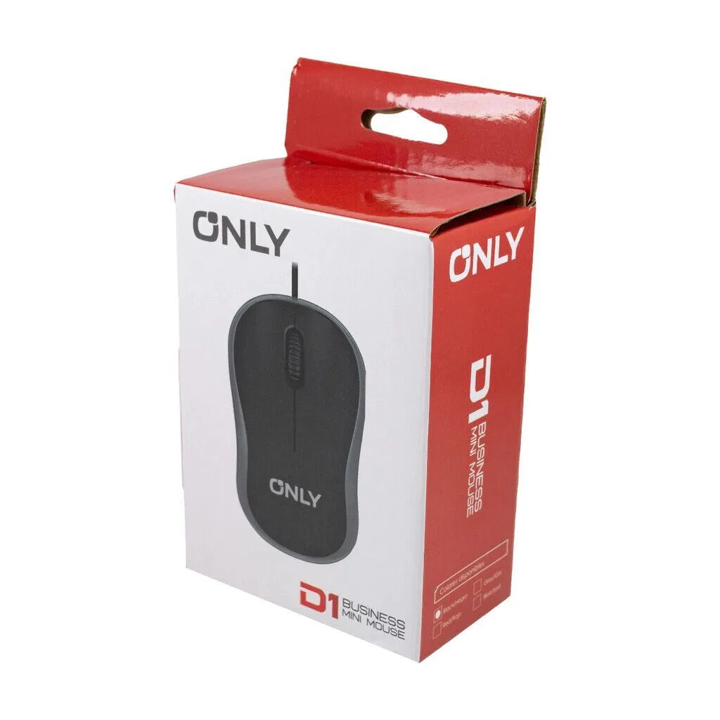 MOUSE CON CABLE MOD D1 - NEGRO - ST
