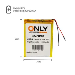BATERIA DE TABLET 357090  - 3000mAh  - 7 x 9 cm