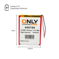 BATERIA DE TABLET 486789  - 4200mAh - 6.5 x 9 cm