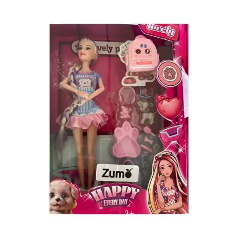 MUÑECA PUPPY LOVELY DX126A - ZUMO - VIOLETA