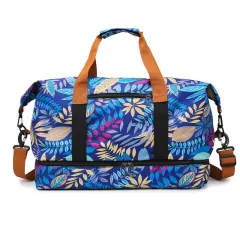 BOLSO FLORAL MODS-063 - ST - AZUL