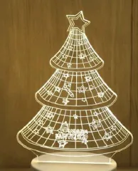 LAMPARA DE ACRILICO ARBOL DE NAVIDAD MODV-001B - VARIOS - BLANCO