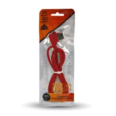 CABLE USB MOD21 - ELE - TIPO C - ROJO