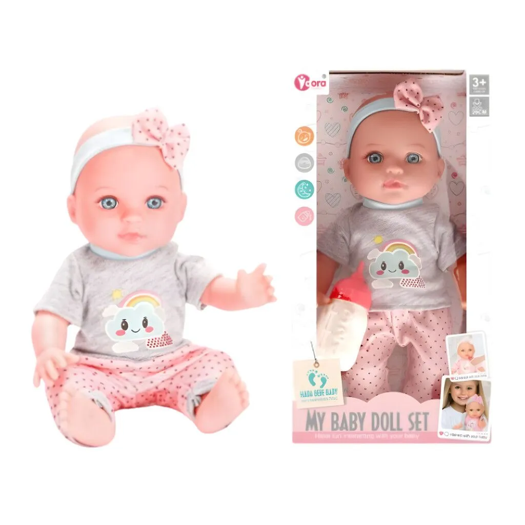 MUÑECO CON MAMADERA Y SONIDO MAPZ-009 - ZUMO - ROSA