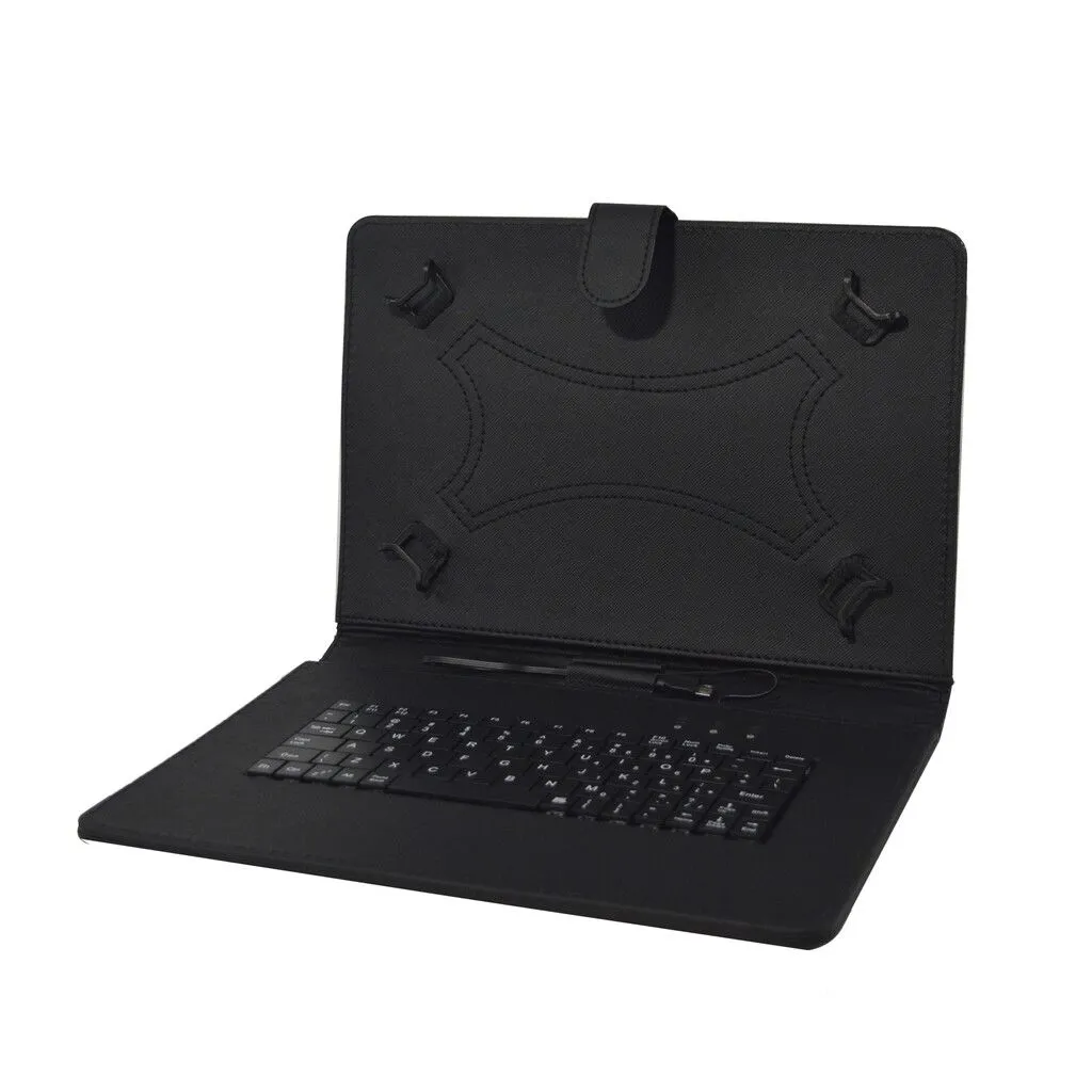 FLIP COVER CON TECLADO Y CABLE 10 PULGADAS