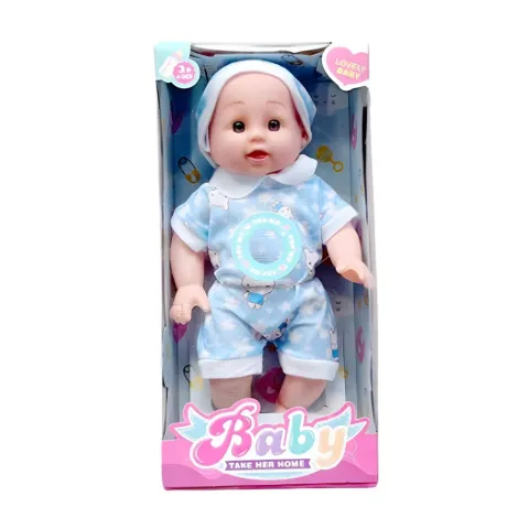 MUÑECO BEBÉ CAJA CON SONIDO DL68-4 - ZUMO - VIOLETA