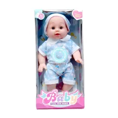 MUÑECO BEBÉ CAJA CON SONIDO DL68-4 - ZUMO - VIOLETA