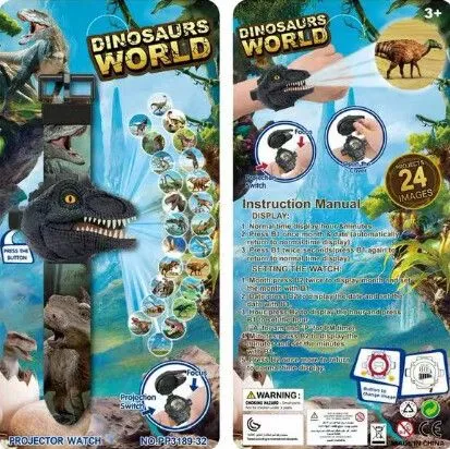 RELOJ INFANTIL CON PROYECTOR DINOSAURIO MOD.5 MODV-00I2 - VARIOS - VERDE