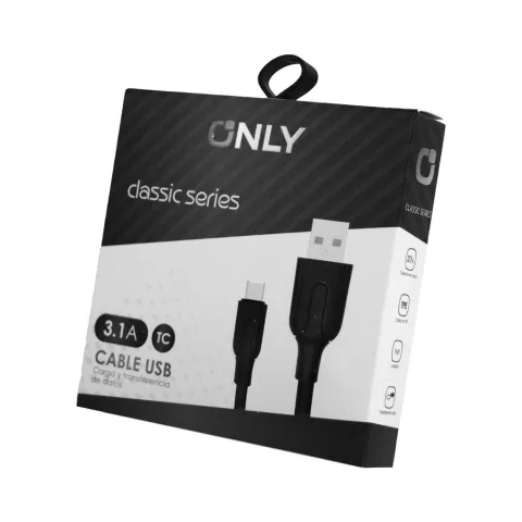 CABLE USB MOD 50 - TIPO C - NEGRO