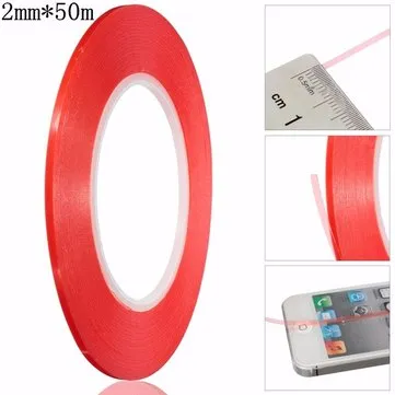 CINTA DOBLE FAZ ROJA 2MM