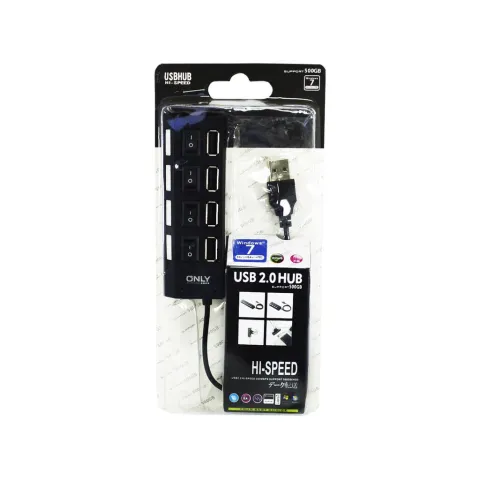 ADAPTADOR HUB USB 4 PUERTOS - NEGRO