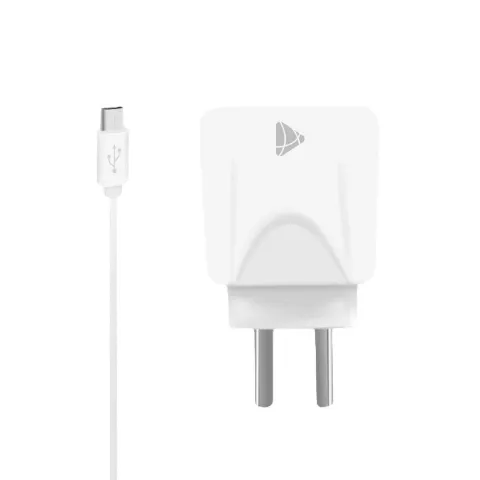 CARGADOR 220V MODL-040 - 2,1A - 1USB + CABLE V8 - LETS - BLANCO
